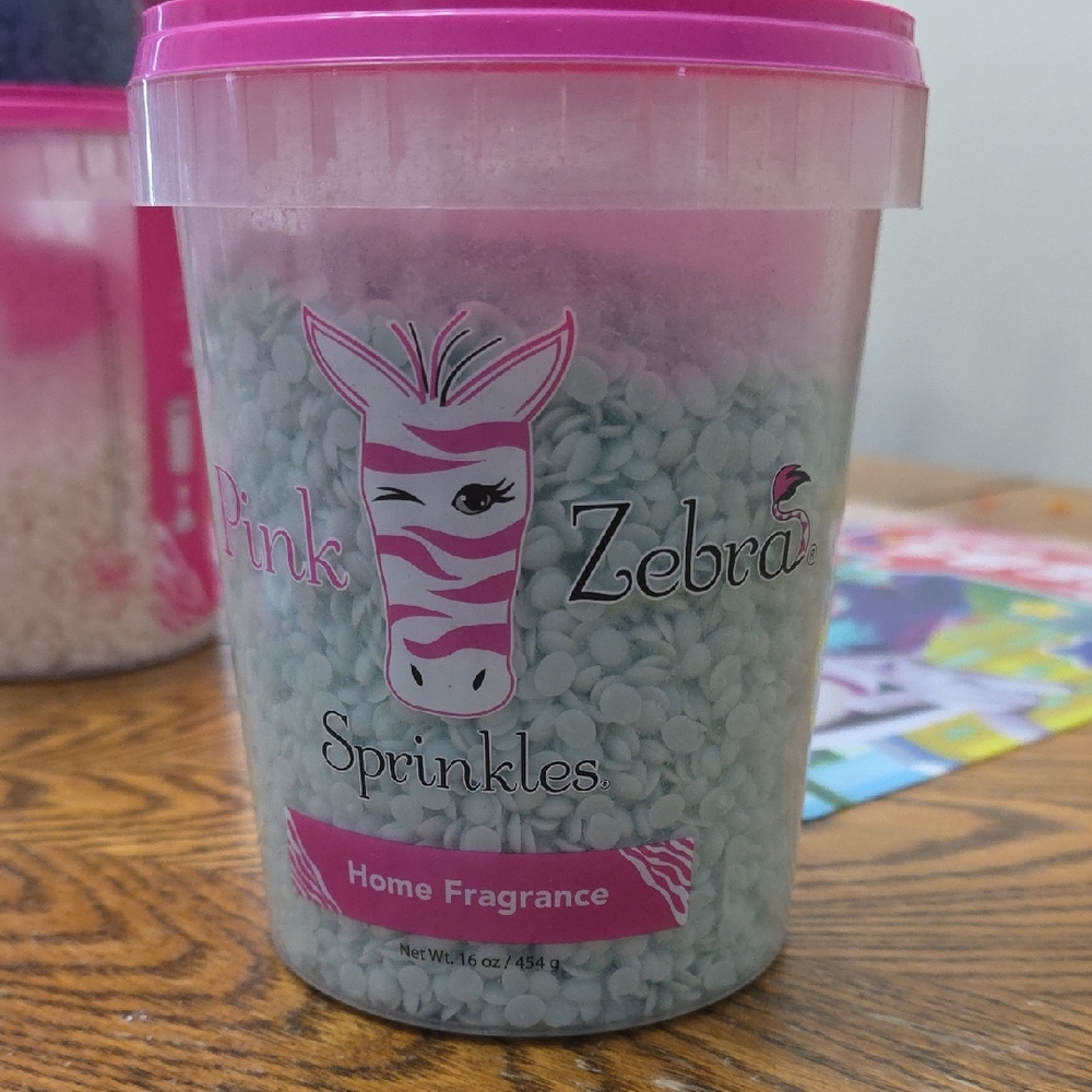 Pink Zebra Home Fragrance Sprinkles with Pink Lid